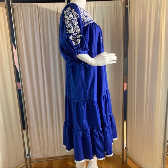 Vintage Oaxaca cotton dress with embroidery (1981-82) - Picture 10 of 12